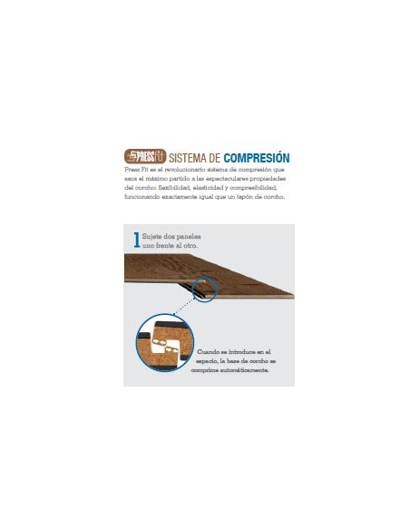 Tarima flotante de vinilo y corcho HydroCork (22 €/m2) - Nature Oak