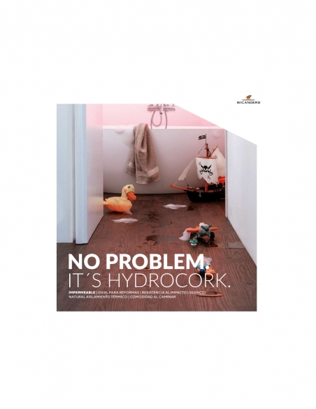Tarima flotante de vinilo y corcho Hydrocork (22 €/m2) - SAWN TWINE OAK